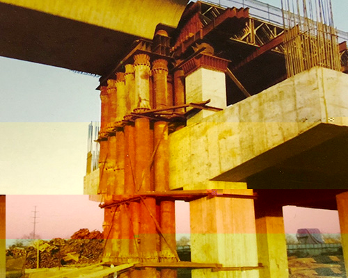 長邯高速黎城段跨路架設