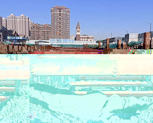 陽光攬勝鋼支撐施工現場